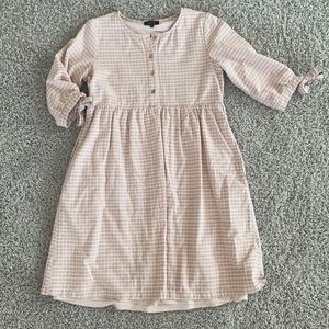 Roolee pink plaid cotton dress
